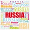 Russia wallpaper word cloud, travel concept background