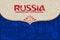 Russia world cup blue background