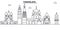 Russia, Yaroslavl architecture line skyline illustration. Linear vector cityscape with famous landmarks, city sights