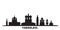 Russia, Yaroslavl city skyline isolated vector illustration. Russia, Yaroslavl travel black cityscape