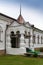 Russia, Yaroslavl, July 2020. Old Russian style porch in an old monastery.