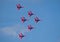 Russian aerobatic display team Swifts in Diamond formation