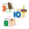 Russian alphabet letter - popsicle, whirligig, egg