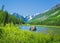 Russian Altai mountains lake landscape