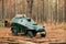 Russian Armored Soviet Scout Car BA-64 Of World War II In Autumn