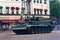 Russian armoured recovery vehicle BREM-1 at military parade