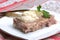 Russian aspic - kholodets with chopped horseradish (chren)