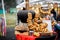 Russian bagels and a samovar on the street