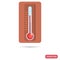 Russian bath thermometer color flat icon