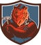 Russian Bear Builder Handyman Crest Woodcut