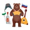 Russian Bear Travel Composition