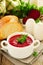 Russian beet soup.