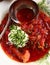 Russian borsch - beetrout soup with sourcream