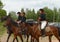 Russian cavalry in the Borodino field.