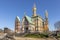 Russian chapel on the Mathildenhoehe in Darmstadt with wedding tower