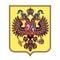 Russian coat of arms double-headed eagle logo isolated