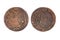 Russian copper coin 5 kopeks (kopeyka) 1777
