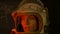 Russian Cosmonaut with Helmet Visor Up