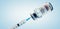 Russian COVID-19 Coronavirus Vaccine and Syringe Concept Image