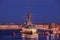 Russian cruiser Aurora - Russian protected cruiser at night, St.