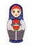 Russian doll matryoshka illustration