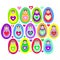 Russian dolls Matryoshka on a white background, bright colors. Birthday, baby shower, party, design. Vector