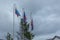 Russian Federation flag, Murmansk region flag, Sami flag