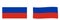 Russian Federation Russia flag. Simple and slightly waving ver