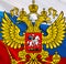 Russian flag with Coat of arms of Russia. Kremlin presidential Coat of arms of Russia, 3d rendering. Russian eagle. Russian