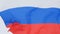 Russian flag flies in the wind