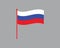 russian flag icon logo vector