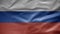 Russian flag waving in the wind. Close up of Russia banner blowing, soft silk