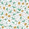Russian folk seamless pattern. Beautiful floral motifs and unique composition. Vector art. Russian traditional ornament.