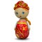 Russian Girl Wooden Doll Toy