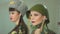 Russian girls in military uniform