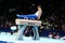 Russian gymnast Nikita Nagornyy on the pommel horse