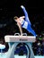 Russian gymnast Vladislav Poliashov competes on the pommel horse
