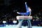 Russian gymnast Vladislav Poliashov on the pommel horse