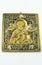 Russian icon ancient brass