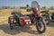 Russian made Ural motorcycle with a sidecar adopted for touring