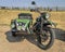 Russian made Ural motorcycle with a sidecar adopted for touring