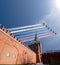 Russian military aircrafts fly in formation over Moscow during Victory Day parade, Russia