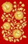 Russian national pattern style khokhloma.