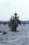 Russian Navy Battleships on Neva River