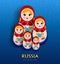 Russian nesting doll poster for russia travel