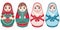 Russian nesting dolls Matryoshka. Babushka doll