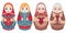 Russian nesting dolls Matryoshka. Babushka doll