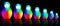 Russian nesting dolls matryoshka, set icon colorful symbol of Russia, rainbow color gradient spectral colored fashion style icons