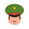 Russian Officer angry emoji. Soldier evil emotions avatar. aggre