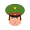 Russian Officer Sick Nausea emoji. Soldier face Nauseating emoti